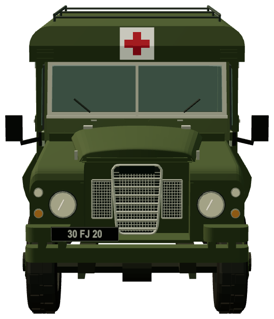 VPK Ambulance — front view, registry 3D render