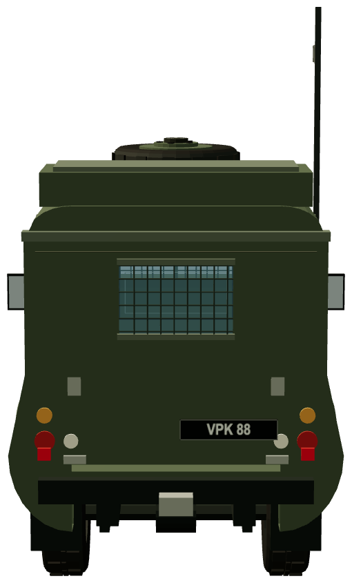 VPK Lightweight — rear view, registry 3D render