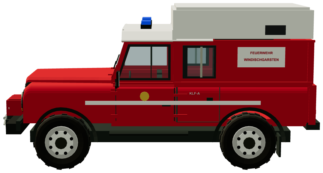 Windischgarsten KLF-A Hose-Layer — side view, registry 3D render