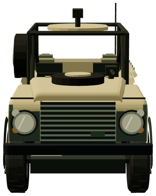 Wolf WMIK — front view, registry 3D render