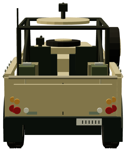 Wolf WMIK — rear view, registry 3D render