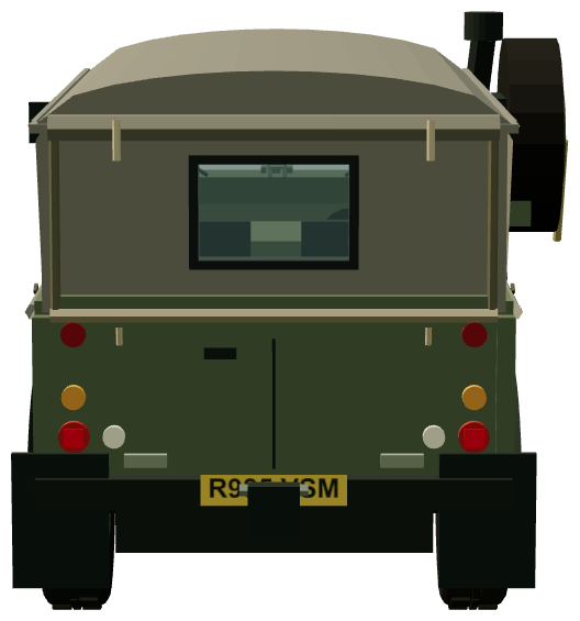 Wolf TUM HS FFR Soft Top Bowman — rear view, registry 3D render