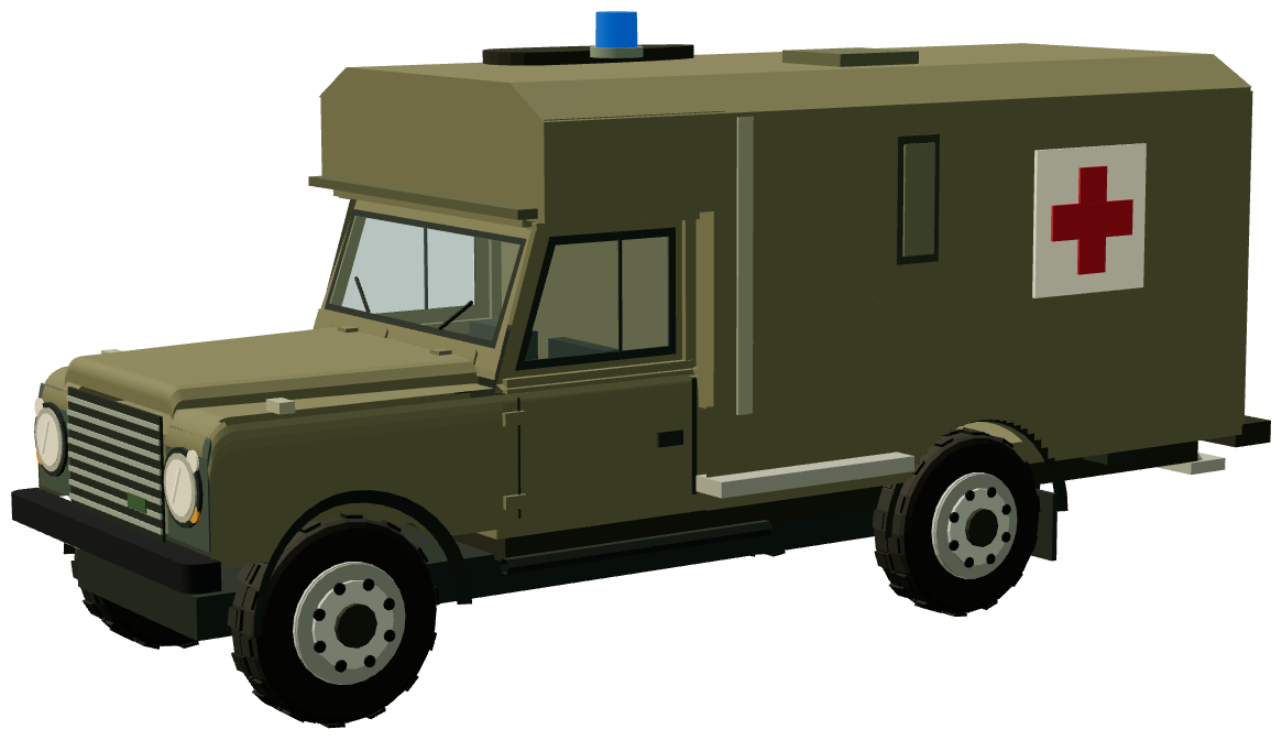 Wolf Ambulance — three-quarter view, registry 3D render