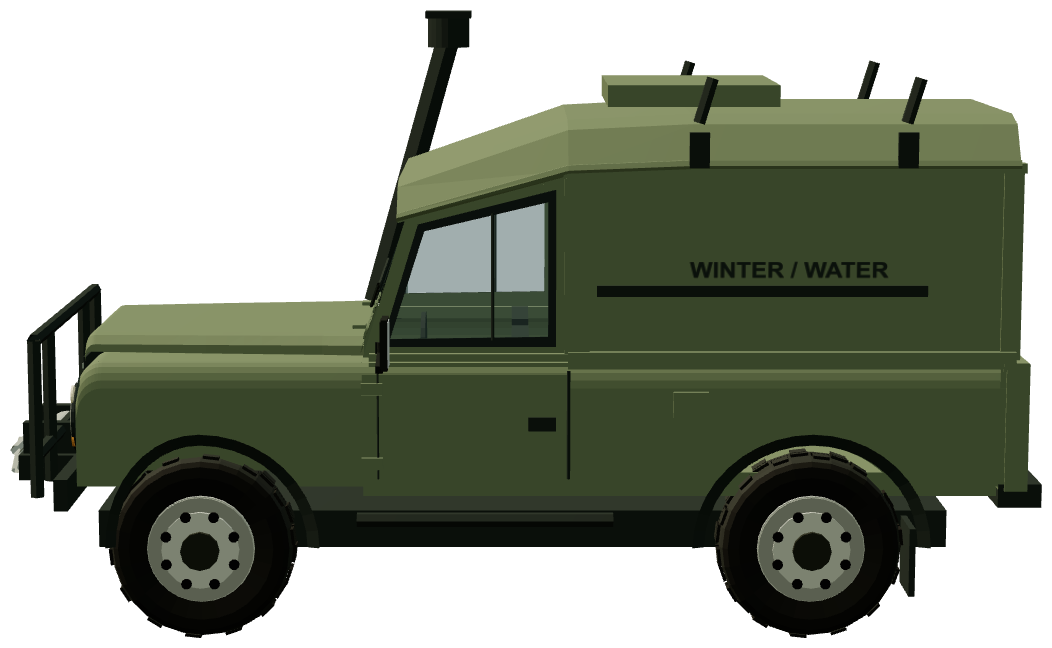 Wolf Winter / Water — side view, registry 3D render