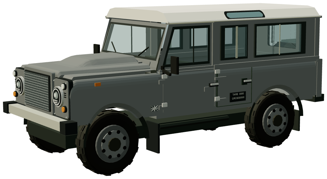 Classic Defender Works V8 DAKTARI Edition — three-quarter view, registry 3D render
