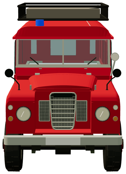 Zell am Moos Rosenbauer KLFA 120 — front view, registry 3D render