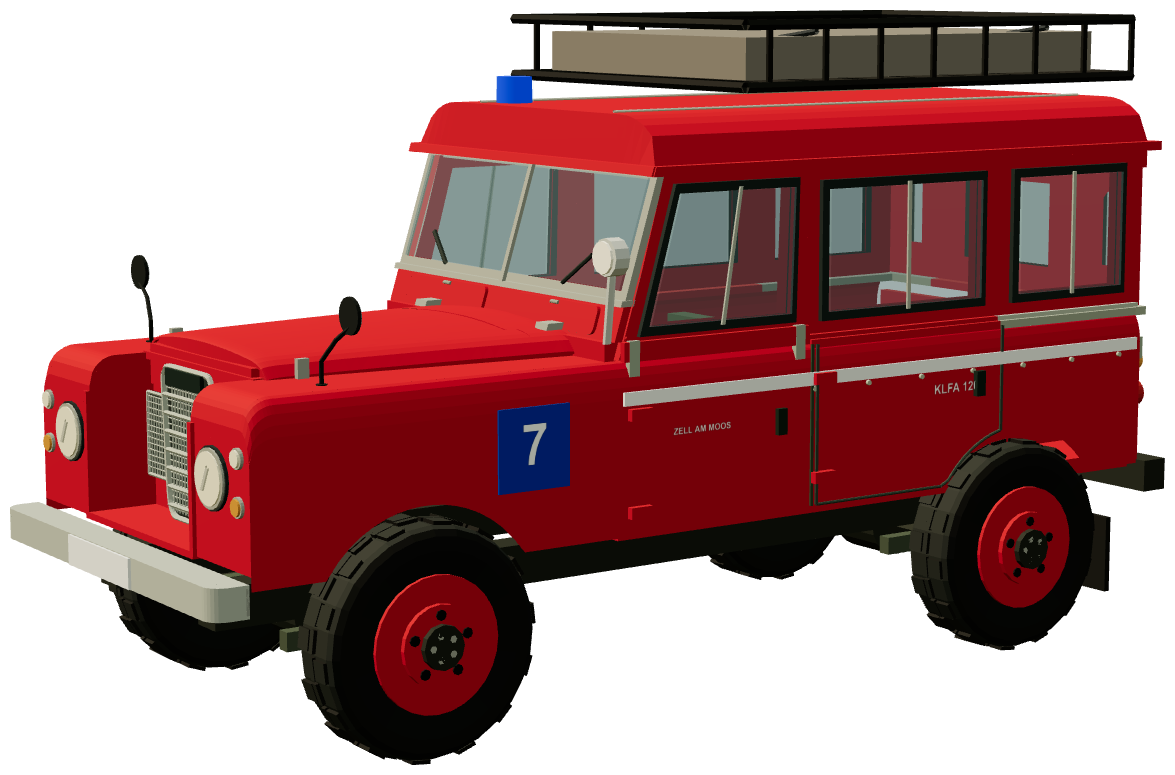 Zell am Moos Rosenbauer KLFA 120 — three-quarter view, registry 3D render