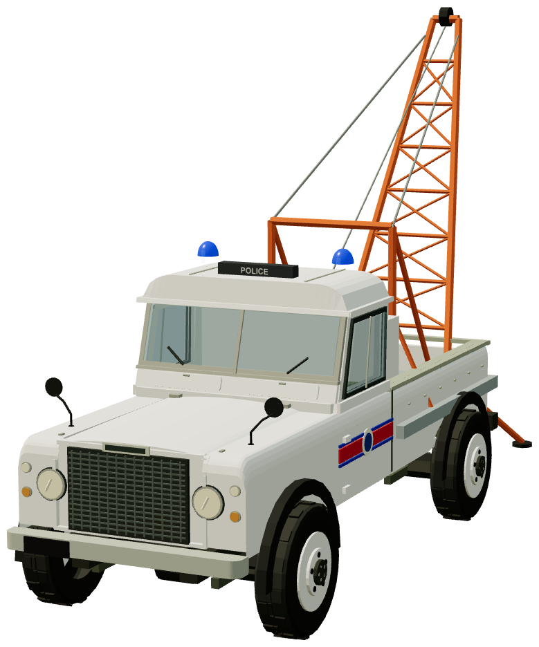 V8 Winch Vehicle — front three-quarter render