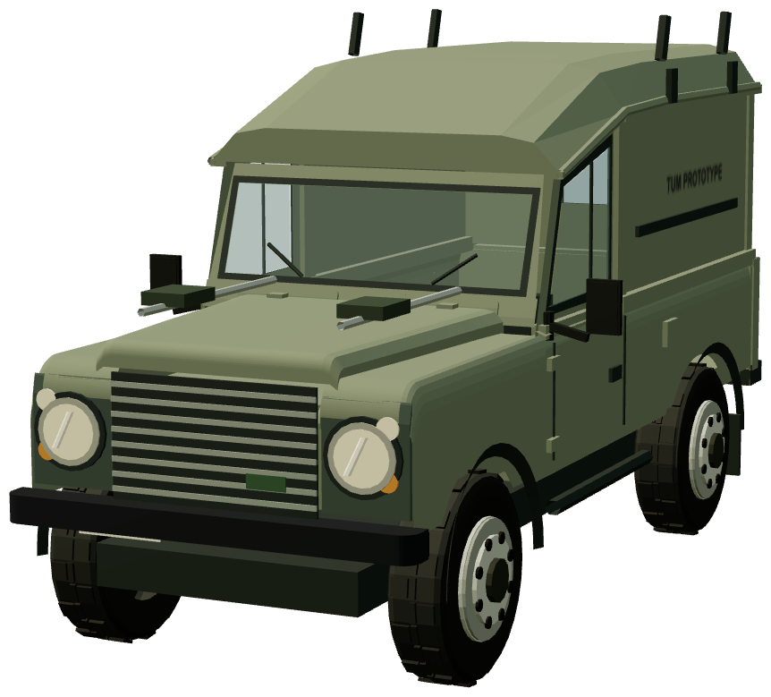 Jackal high-roof prototype — front three-quarter render