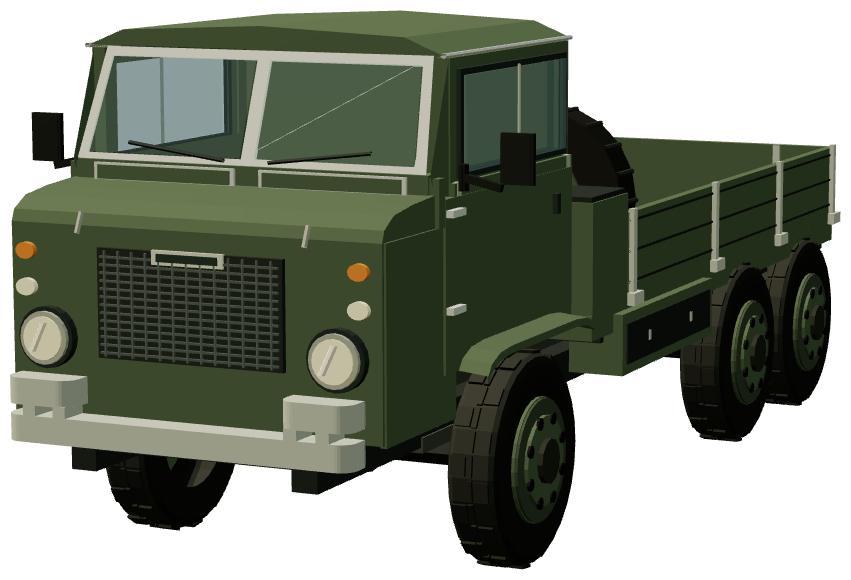 V8 forward control 6×6 — front three-quarter render