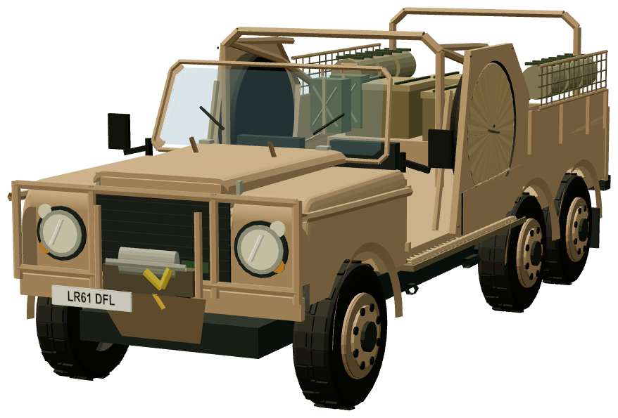Special forces 6×6 — front three-quarter render