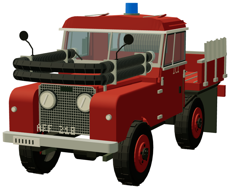 Gen 1 Fire Tender — front three-quarter render