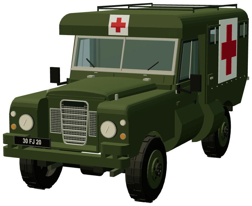 Armoured Ambulance — front three-quarter render