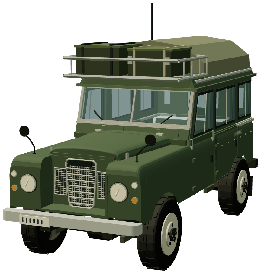 Military Roadhome command vehicle — front three-quarter render