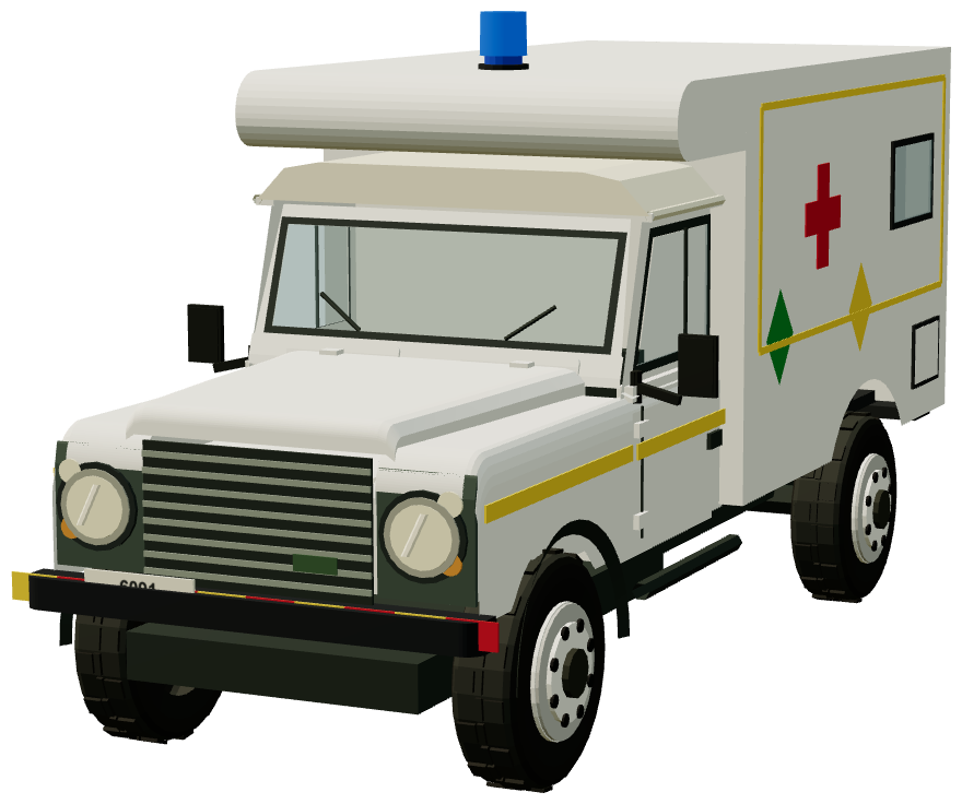 Runner Jackal Ambulance — front three-quarter render