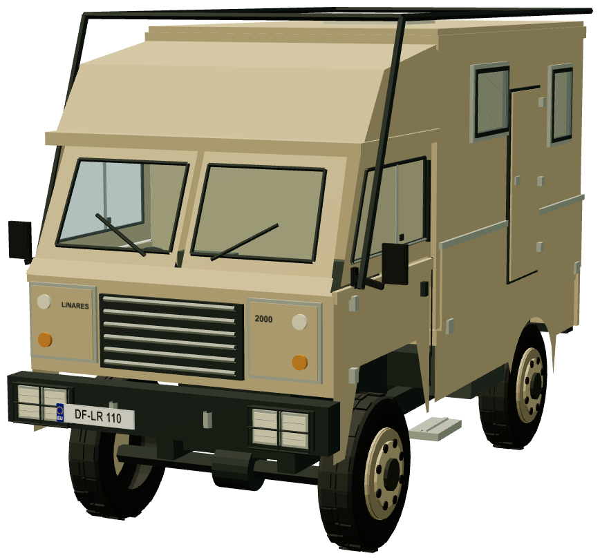 Linares Autocaravana — front three-quarter render