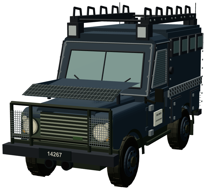 Police Armoured Island Response — front three-quarter render