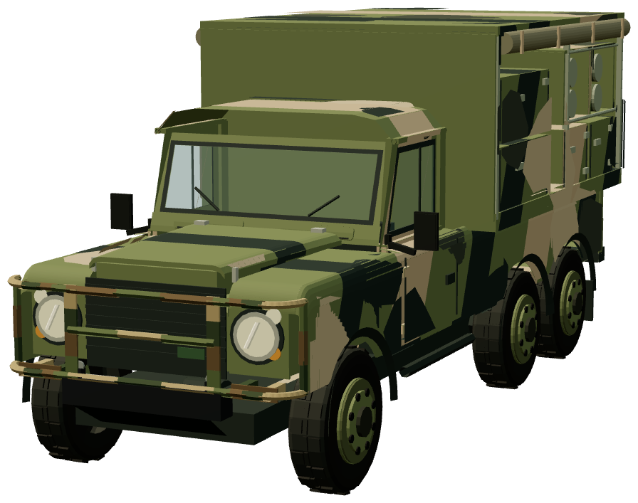 Outback 6×6 Air Defence — front three-quarter render